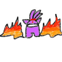 Size: 200x200 | Tagged: safe, artist:tjf, blaze the cat, among us