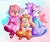 Size: 3600x3000 | Tagged: safe, artist:spacepancakes, amy rose, blaze the cat, cream the rabbit, clothes, cosplay, dress, hime lolita, lolita, princess daisy, princess peach, rosalina