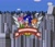 Size: 1360x1170 | Tagged: safe, amy rose, miles "tails" prower, sonic the hedgehog, fox, hedgehog, amy's schoolgirl outfit, building, city, cityscape, classic amy, classic sonic, classic sonic (universe), classic tails, clothes, clouds, daytime, female, headband, male, screencap, sonic the hedgehog's gameworld, trio