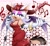 Size: 2048x1866 | Tagged: safe, artist:scruffiberri, rouge the bat, bat, abstract background, big breasts, breasts, clothes, cosplay, dress, earring, female, microphone, mouth open, pauline, solo