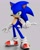 Size: 1628x2048 | Tagged: safe, artist:dokatzo, artist:garbonzobeanguy, sonic the hedgehog, hedgehog, 2026, 3d, grey background, looking at viewer, male, nike mouth, pointing, simple background, smile, smiling at viewer, solo, standing