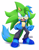 Size: 2572x3256 | Tagged: safe, artist:rushklysolen, oc, oc:disco the hedgefox, fox, hedgehog, hybrid, 2026, angry, blue eyes, blue gloves, blue shoes, clenched fists, clothes, frown, fur markings, gilet, gloves, hedgefox, long description, looking at viewer, male, mouth open, oc only, pants, shoes, signature, simple background, solo, white background