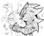 Size: 1110x919 | Tagged: safe, artist:panhaley54803, shadow the hedgehog, sonic the hedgehog, 2025, alternate outfit, borttle, duo, greyscale, holding something, korean text, lidded eyes, monochrome, simple background, sketch, smile, standing, sweat, thought bubble, white background