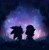 Size: 2073x2133 | Tagged: safe, artist:angiethecat, sally acorn, sonic the hedgehog, chipmunk, hedgehog, 2026, archie sonic the hedgehog, duo, female, forest, looking at star, looking up, male, nature, nebula, nighttime, outdoors, plant, sally x sonic, sally's vest and boots, shipping, sitting, star (sky), stargazing, straight, tree