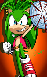 Size: 1036x1684 | Tagged: safe, artist:jamoart, hedgehog, sonic underground, dic, male, manic the hedgehog