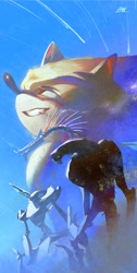 Size: 2000x3972 | Tagged: safe, artist:panhaley54803, sonic the hedgehog, super sonic, sonic frontiers, daytime, grin, group, lidded eyes, outdoors, smile, super form, titan