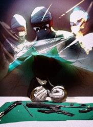 Size: 1775x2434 | Tagged: safe, artist:panhaley54803, shadow the hedgehog, human, group, holding something, mask