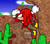 Size: 956x836 | Tagged: safe, artist:captainquack64, knuckles the echidna, echidna, cactus, gloves, male, shoes