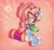 Size: 2799x2601 | Tagged: safe, artist:r3dz333, amy rose, hedgehog, female, holding something, looking at viewer, looking back, looking back at viewer, piko piko hammer, pose, smile, solo, tongue out, weapon, wink