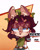 Size: 1280x1584 | Tagged: safe, artist:yulics, oc, oc:roxie the fox, fox, 2026, character sheet, clenched teeth, clothes, eye clipping through hair, female, fur markings, leaf, lidded eyes, looking offscreen, oc only, smile, solo, solo female, text
