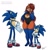 Size: 3952x4096 | Tagged: safe, artist:azul35art, sally acorn, sonic the hedgehog, chipmunk, hedgehog, 2026, arms folded, artist name, artist signature, busty sally, crossover, english text, epic games, female, fortnite, fortnite sonic, hand on mouth, jacket, looking at them, male, not amused, one eye closed, sally x sonic, self paradox, shipping, simple background, standing, straight, text, trio, white background, wink