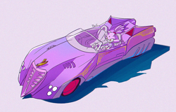 Size: 1200x768 | Tagged: safe, artist:psuc, blaze the cat, cat, car, driving, female, solo