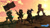 Size: 1280x718 | Tagged: safe, artist:saiyangoku4, gadget the wolf, oc, bird, cat, wolf, 2022, 3d, acr, afternoon, american flag, artist name, assault rifle, body armor, boots, camouflage, clothes, cloud, colt, corvin the bird, country flag, english text, flag, fully clothed, gloves, goggles, gun, helmet, hill, holding something, looking offscreen, m4 carbine, male, military uniform, muscular, muscular male, outdoors, pants, pose, quartet, remington, shirt, source filmmaker, squatting, standing, submachine gun, sun, sunlight, t-shirt, uniform, unknown oc, uzi, weapon