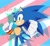Size: 2048x1890 | Tagged: safe, artist:xtc_0o, sonic the hedgehog, hedgehog, 2023, english text, eyelashes, gloves, looking at viewer, male, no outlines, positivity, pride, pride flag, pride flag background, pride month, scar, single glove, single sock, single thighhigh, smile, socks, solo, standing, text, top surgery scars, trans boy sonic, trans male, trans pride, trans rights, transgender