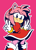 Size: 913x1253 | Tagged: safe, artist:djnightmar3, amy rose, hedgehog, 2026, amy's halterneck dress, boots, clothes, double v sign, dress, eyelashes, female, flat colors, gloves, lidded eyes, outline, pink background, simple background, smile, socks, solo, standing, v sign