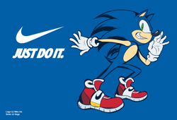 Size: 3500x2383 | Tagged: safe, artist:coolblew, sonic the hedgehog, logo, shoes