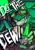 Size: 724x1024 | Tagged: safe, artist:artphantom17, scourge the hedgehog, hedgehog, 2020, bottle, bubble, clenched teeth, clothes, drink, english text, eyewear on head, green background, holding something, jacket, lidded eyes, looking at viewer, male, mountain dew, scar, sharp teeth, signature, simple background, sitting, smile, smiling at viewer, smug, solo, sunglasses, text