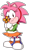 Size: 438x758 | Tagged: safe, artist:laymon, amy rose, hedgehog, sonic mania adventures, 2018, amybetes, blushing, christmas, classic amy, clothes, coat, cute, eyelashes, female, flat colors, flower, gloves, looking at viewer, mania style, outline, shoelaces, shoes, simple background, skirt, smile, smiling at viewer, solo, standing, style emulation, transparent background