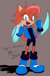 Size: 1244x1908 | Tagged: safe, artist:superguy551, 2023, female, grey background, mouth open, simple background, smile, solo, standing