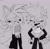 Size: 2048x1998 | Tagged: safe, artist:fartist2020, fiona fox, tangle the lemur, fox, lemur, bow, female, hair bow
