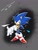 Size: 768x1024 | Tagged: safe, artist:superguy551, sonic the hedgehog, hedgehog, 2021, abstract background, classic sonic, classic sonic (universe), grey background, hand on own arm, looking at viewer, male, outline, solo, standing, white outline