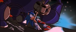 Size: 1200x504 | Tagged: safe, artist:superguy551, sonic the hedgehog, sonic unleashed, 2021, male, redraw, robot, solo