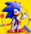 Size: 1331x1439 | Tagged: safe, artist:flyshyva, sonic the hedgehog, hedgehog, sonic mania, 2026, 3d, abstract background, classic sonic, classic sonic (universe), hand on hip, looking at viewer, male, redraw, smile, smiling at viewer, solo, waving, waving at viewer