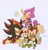 Size: 1350x1406 | Tagged: safe, artist:aleespace-art, charmy bee, espio the chameleon, shadow the hedgehog, bee, hedgehog, board game, chameleon, frown, holding something, kneeling, looking at something, male, mouth open, question mark, sitting, speech bubble, standing, treads, trio, trio male