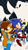 Size: 2198x3871 | Tagged: safe, artist:thecosmic2006hot, nicole the handheld, robotnik, sally acorn, sonic the hedgehog, chipmunk, hedgehog, 2023, abstract background, alternate version, archie sonic the hedgehog, artist signature, backpack, building, duo, female, holding something, male, ring, sally x sonic, sally's vest and boots, shipping, smile, sonic satam, straight