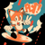 Size: 742x739 | Tagged: safe, artist:thomas_rsvd, miles "tails" prower, fox, 2023, abstract background, arrow, classic sonic (universe), classic tails, dialogue, flying, looking at viewer, male, mouth open, open smile, outline, smile, smiling at viewer, solo, speech bubble, spinning tails, v sign