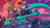 Size: 2560x1440 | Tagged: safe, artist:vladimirjazz, dulcy the dragon, sally acorn, sonic the hedgehog, chipmunk, hedgehog, 2022, armor, axe, cape, clothes, clouds, crossover, day, dragon, female, fire emblem (nintendo series), flying, fully clothed, grin, holding hands, holding something, knight armor, male, nintendo, open mouth, open smile, sally x sonic, shipping, smile, straight, sword, trio, weapon